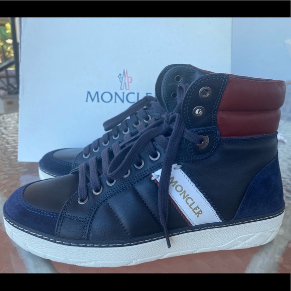 MONCLER “LYON” HIGH TOP SNEAKERS EU40 (US Men’s 7) - Picture 5 of 5